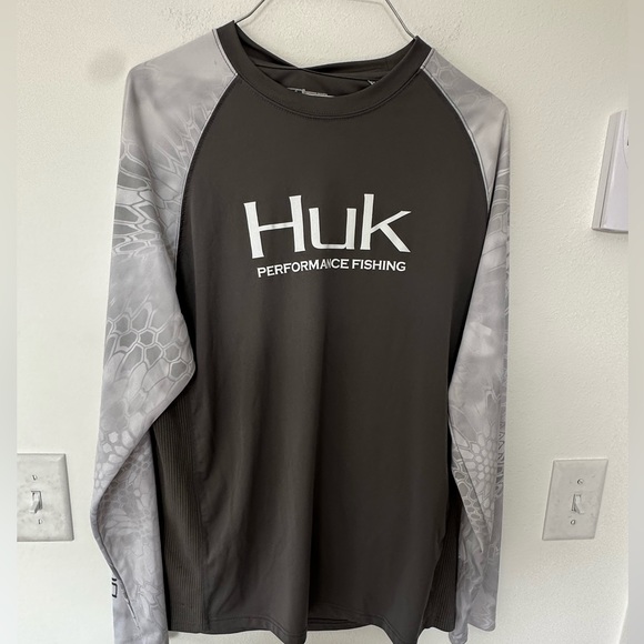 HUK Kryptek mens fishing shirt yeti size medium - Picture 1 of 8